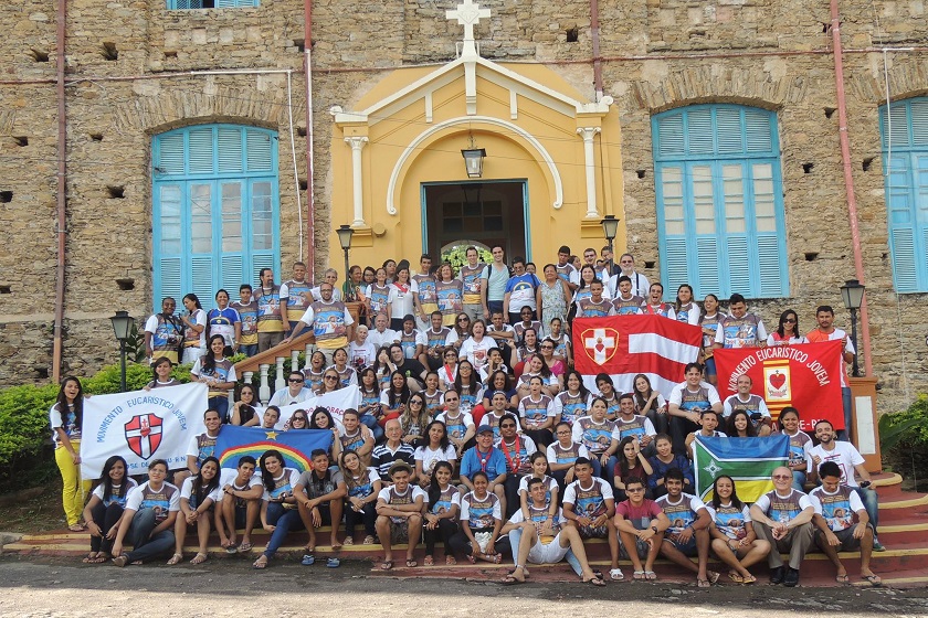 Foto do 2º Encontro Nacional do MEJ, realizado em 2014, no Mosteiro Jesuíta de Baturité (CE)