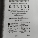 Cantiga traduzida, contendo versos em castelhano