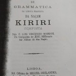 Capa da gramática entregue ao povo Kiriri